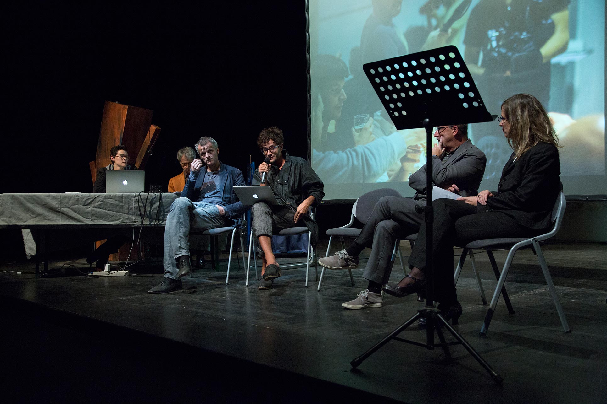 From the left: Giovanna Manzotti, Mino Bertoldo, Heinrich Lüber, Simone Frangi, Domenico Lucchini, Barbara Fässler (Photo: Elena Sconfinetti)